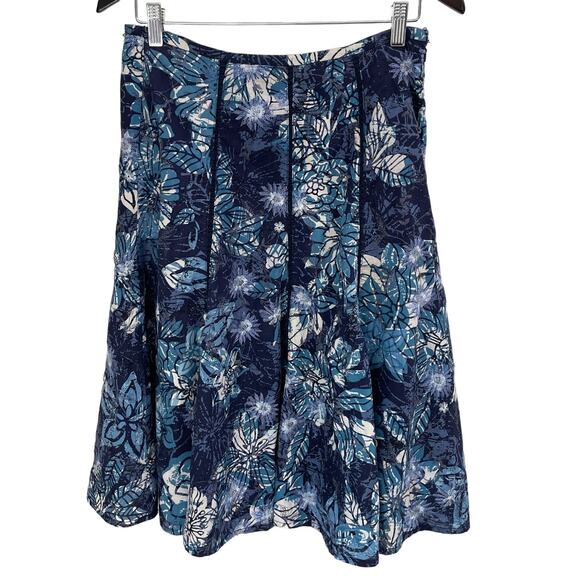 CHICO'S Floral Peasant Skirt Size 0 or US 4 Pleated Embroidery Boho - Picture 1 of 7